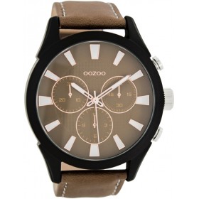 OOZOO Timepieces 48mm Brown Leather Strap C7472